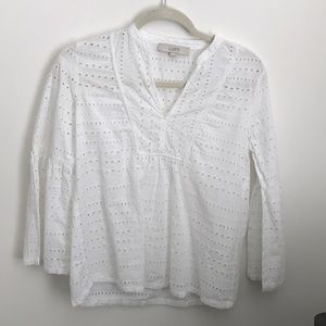 Loft Eyelet Blouse, size XS